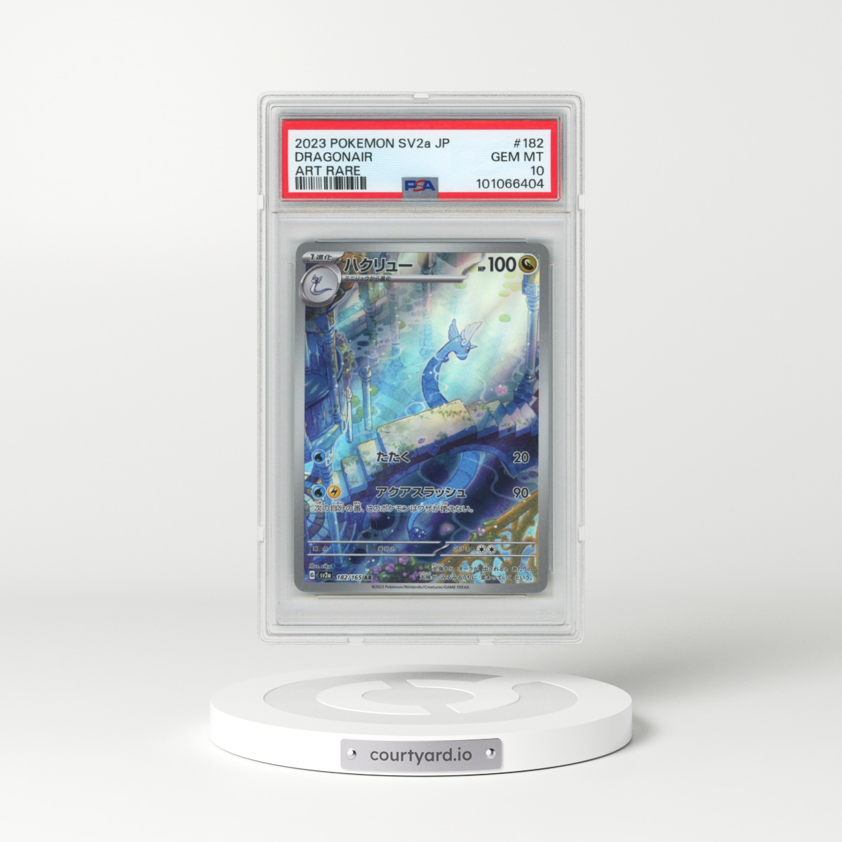 2023 Pokémon Sv2a-Pokemon 151 #182 Dragonair - Art Rare (PSA 10 GEM MINT)