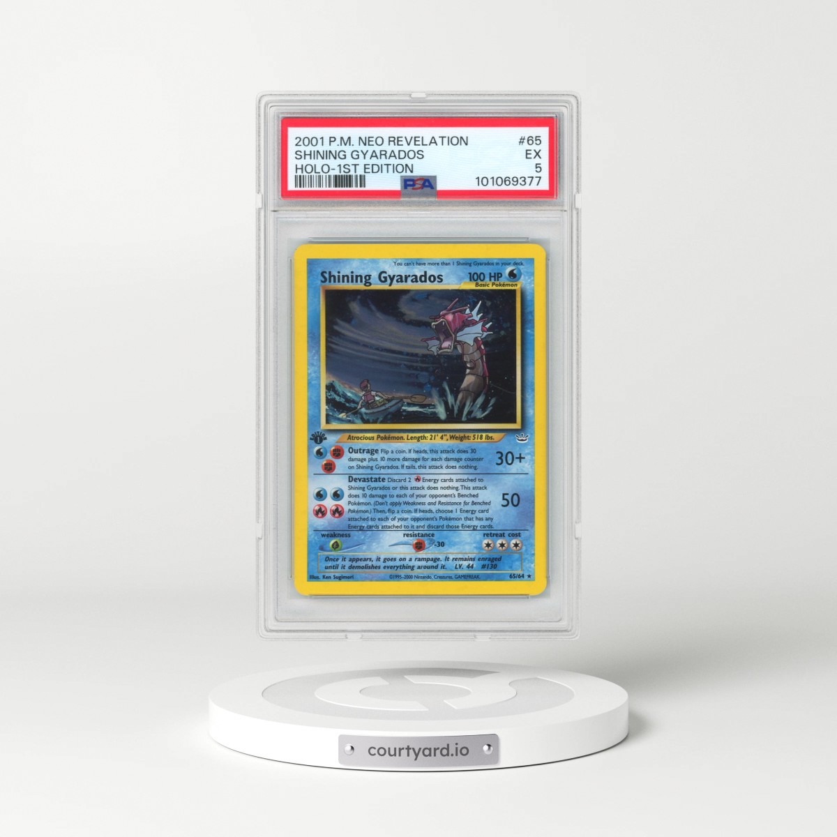 2001 Pokémon Neo Revelation #65 Shining Gyarados - 1st Edition Holo Holo (PSA 5 EX)