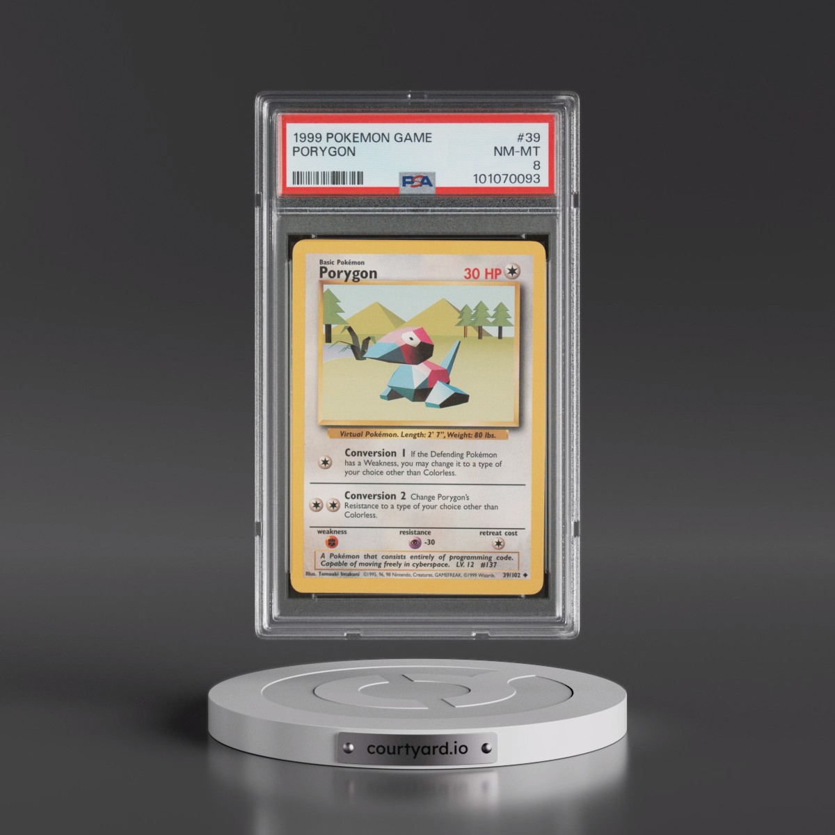 1999 Pokémon Game #39 Porygon (PSA 8 NM-MT)