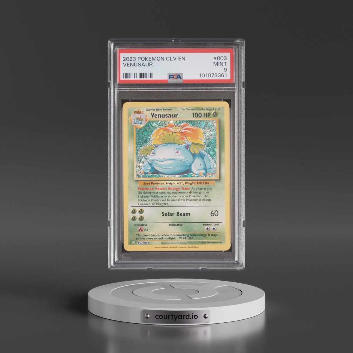 2023 Pokémon CLV-Trading Card Game Classic Venusaur & Lugia EX Deck #003 Venusaur (PSA 9 MINT)