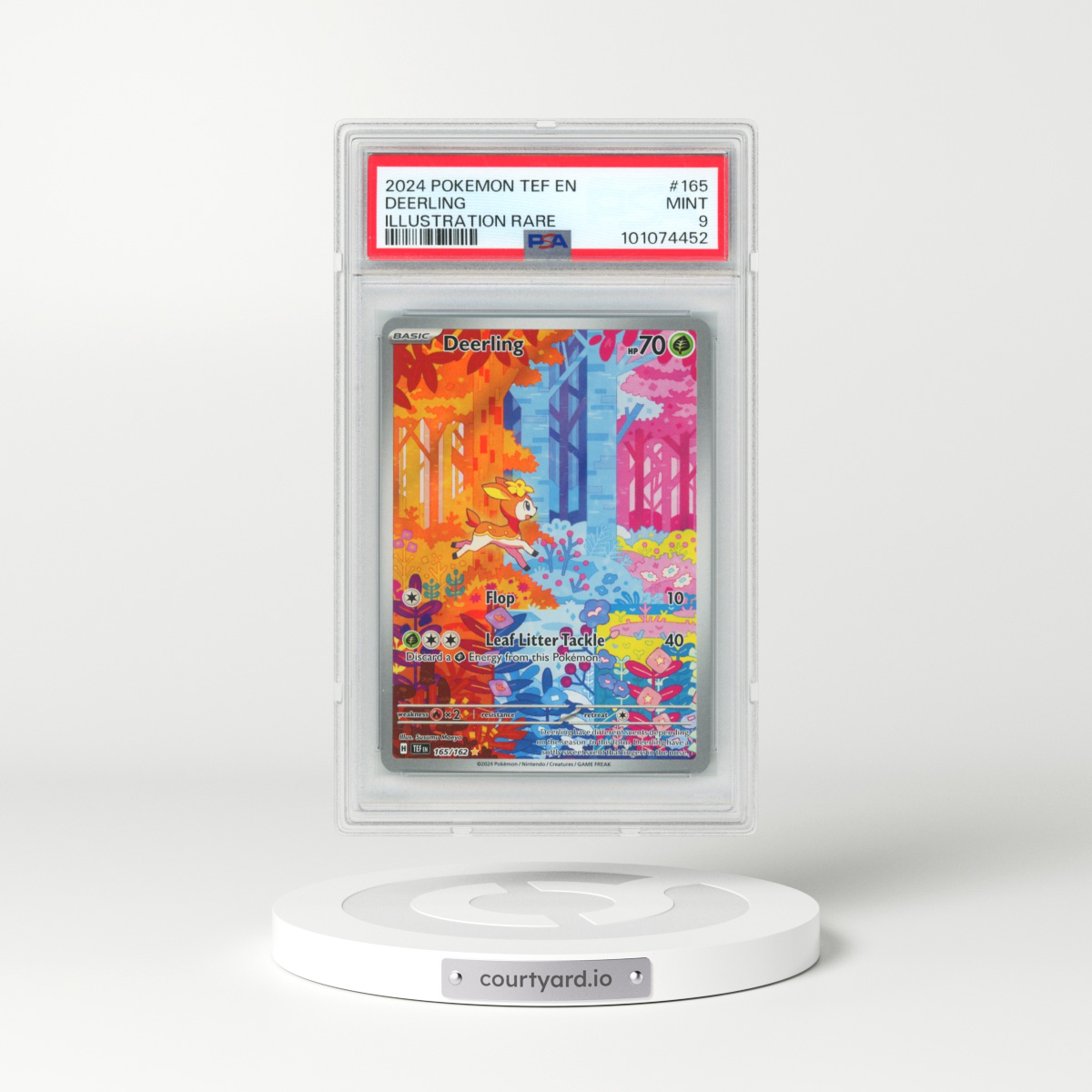 2024 Pokémon Tef EN-Temporal Forces #165 Deerling - Illustration Rare (PSA 9 MINT)