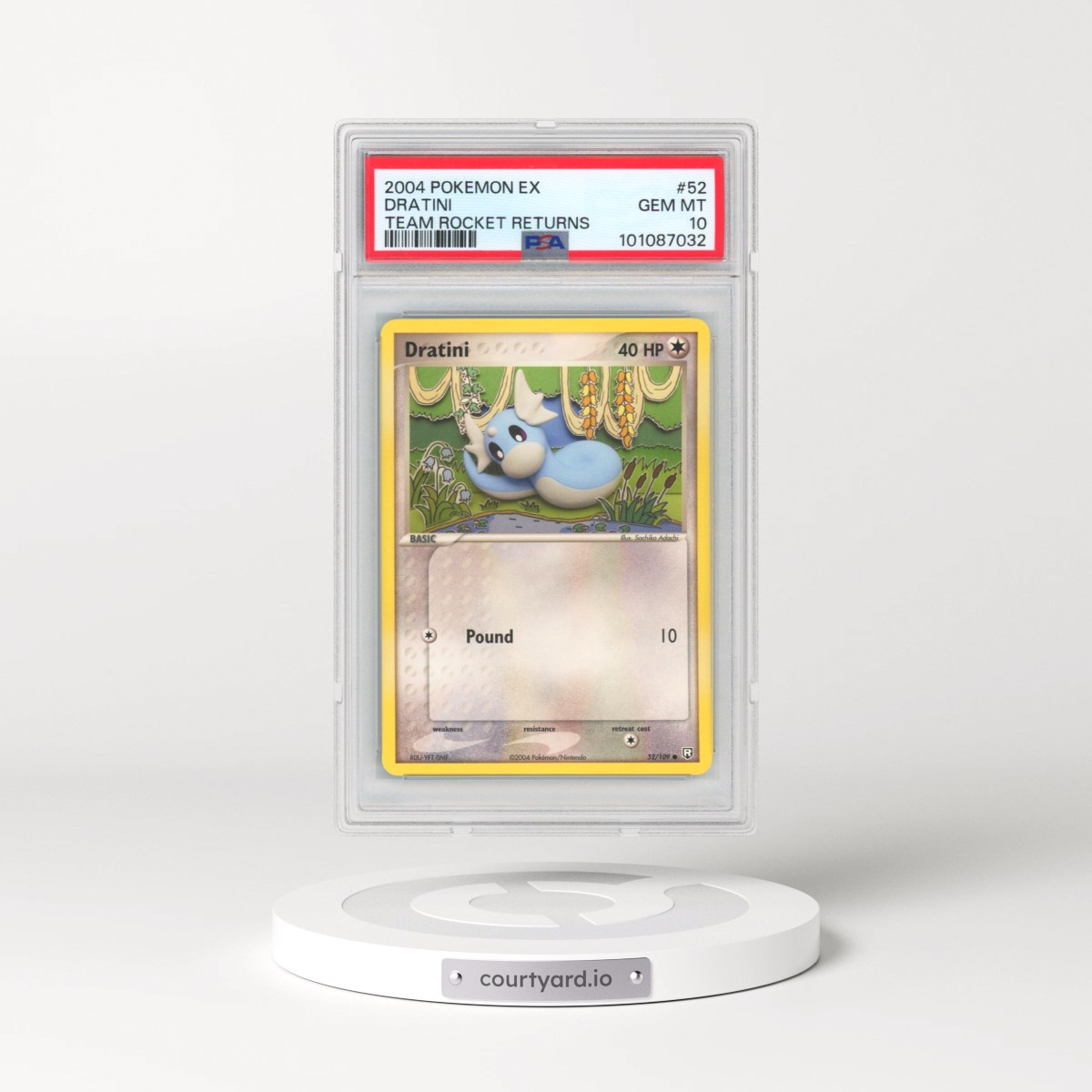 2004 Pokémon EX Team Rocket Returns #52 Dratini (PSA 10 GEM MINT)