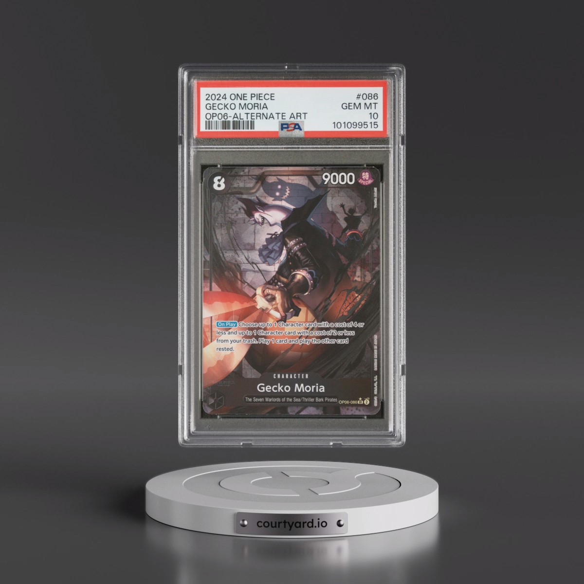 2024 One Piece OP06-Wings of the Captain #086 Gecko Moria - Alternate Art (PSA 10 GEM MINT)