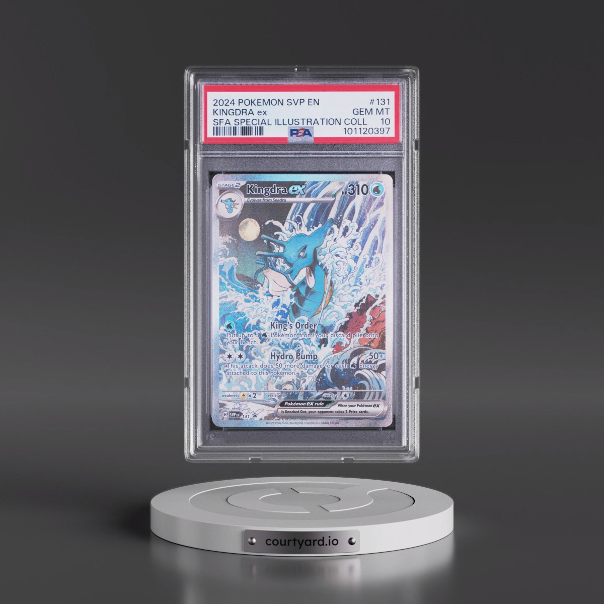 2024 Pokémon Svp EN-SV Black Star Promo #131 Kingdra EX - Holo Shrouded Fable Special Illustration Collection (PSA 10 GEM MINT)