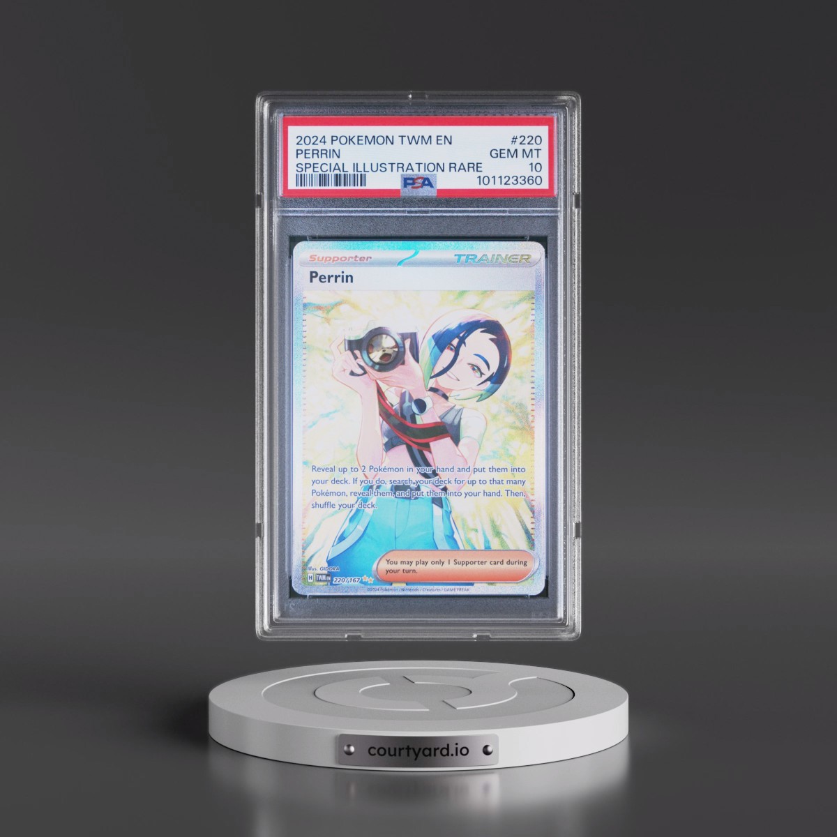 2024 Pokémon Twm EN-Twilight Masquerade #220 Perrin - Special Illustration Rare (PSA 10 GEM MINT)