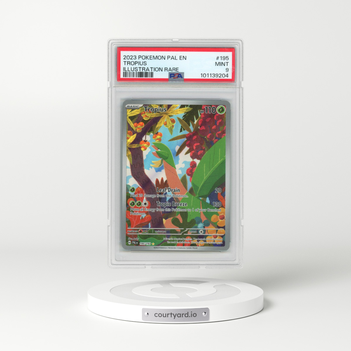 2023 Pokémon Pal EN-Paldea Evolved #195 Tropius - Illustration Rare (PSA 9 MINT)
