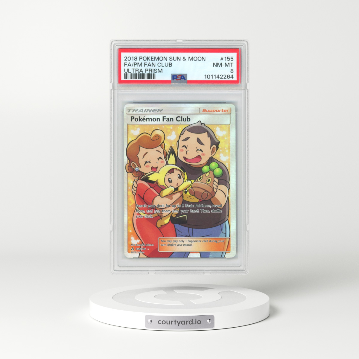 2018 Pokémon Sun & Moon Ultra Prism #155 Pokemon Fan Club - Full Art (PSA 8 NM-MT)