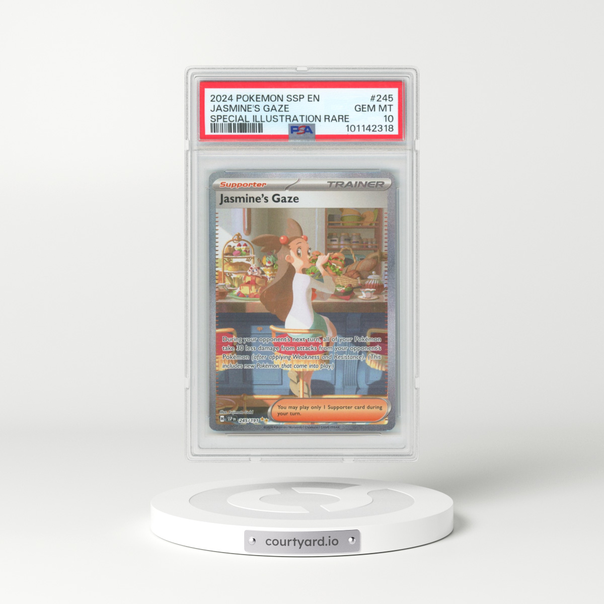 2024 Pokémon Ssp EN-Surging Sparks #245 Jasmine's Gaze - Special Illustration Rare (PSA 10 GEM MINT)