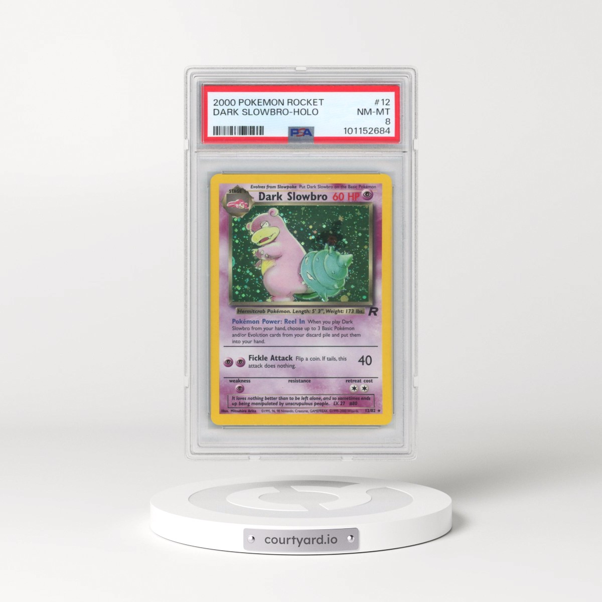 2000 Pokémon Rocket #12 Dark Slowbro - Holo (PSA 8 NM-MT)