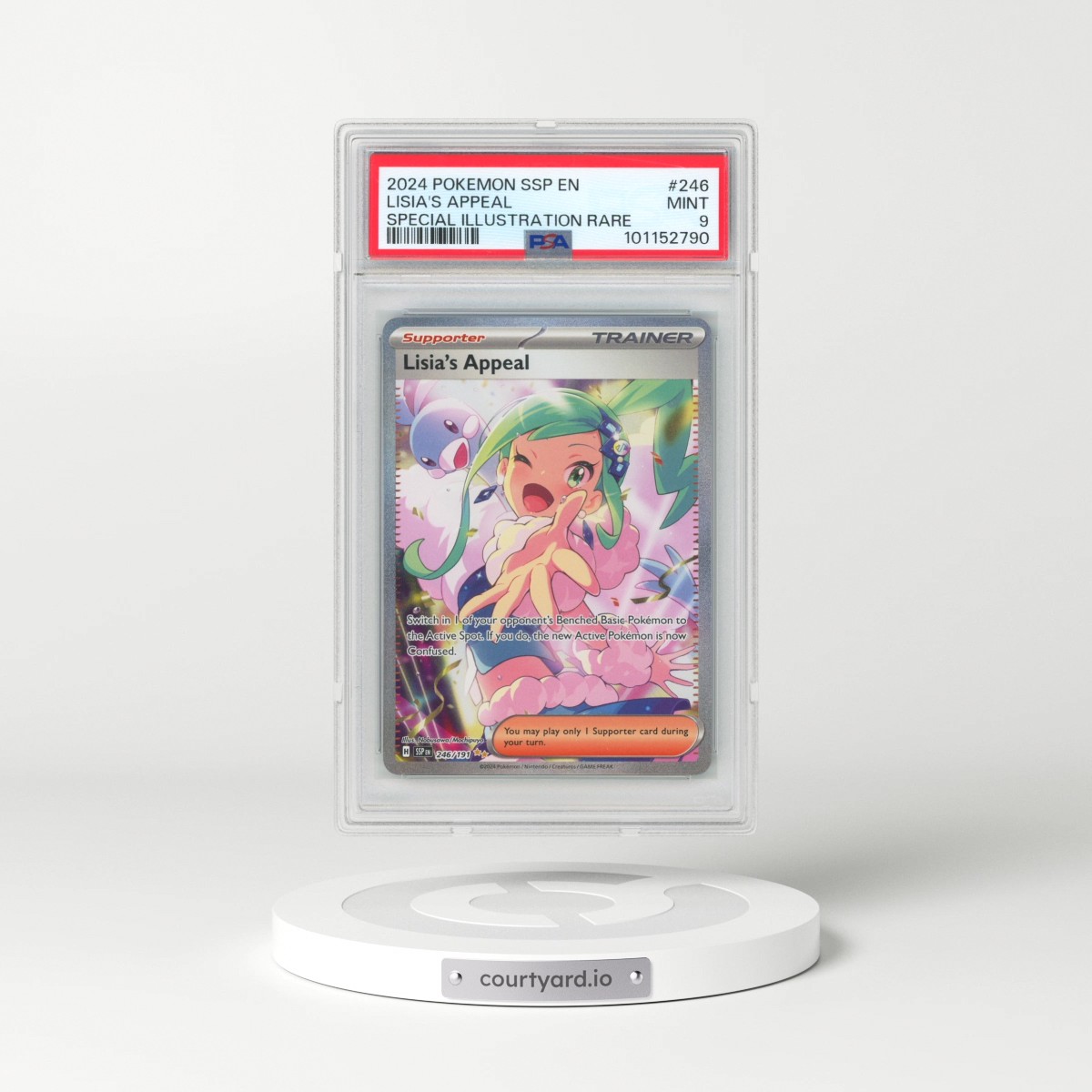 2024 Pokémon Ssp EN-Surging Sparks #246 Lisia's Appeal - Special Illustration Rare (PSA 9 MINT)