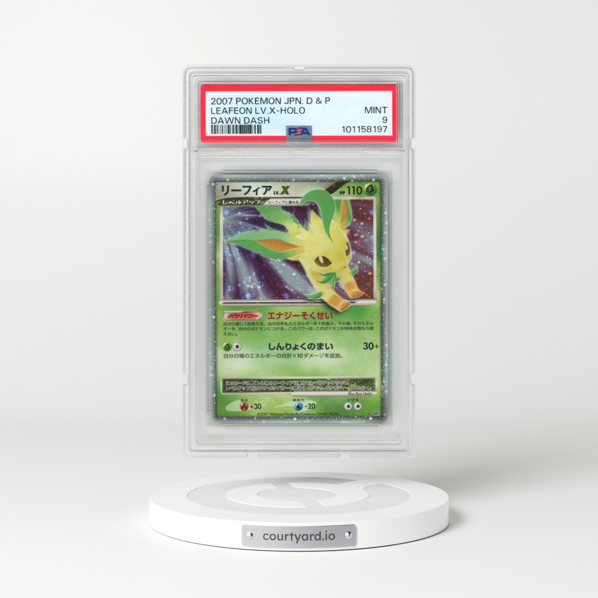 2007 Pokémon Diamond & Pearl Dawn Dash Leafeon LV.X - Holo (PSA 9 MINT)