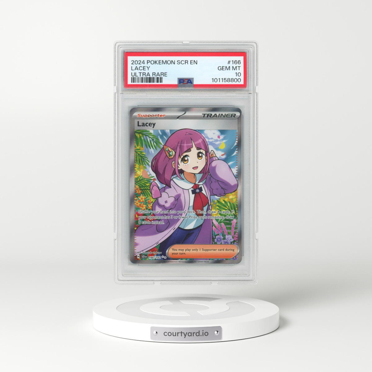 2024 Pokémon Scr EN-Stellar Crown #166 Lacey - Ultra Rare (PSA 10 GEM MINT)