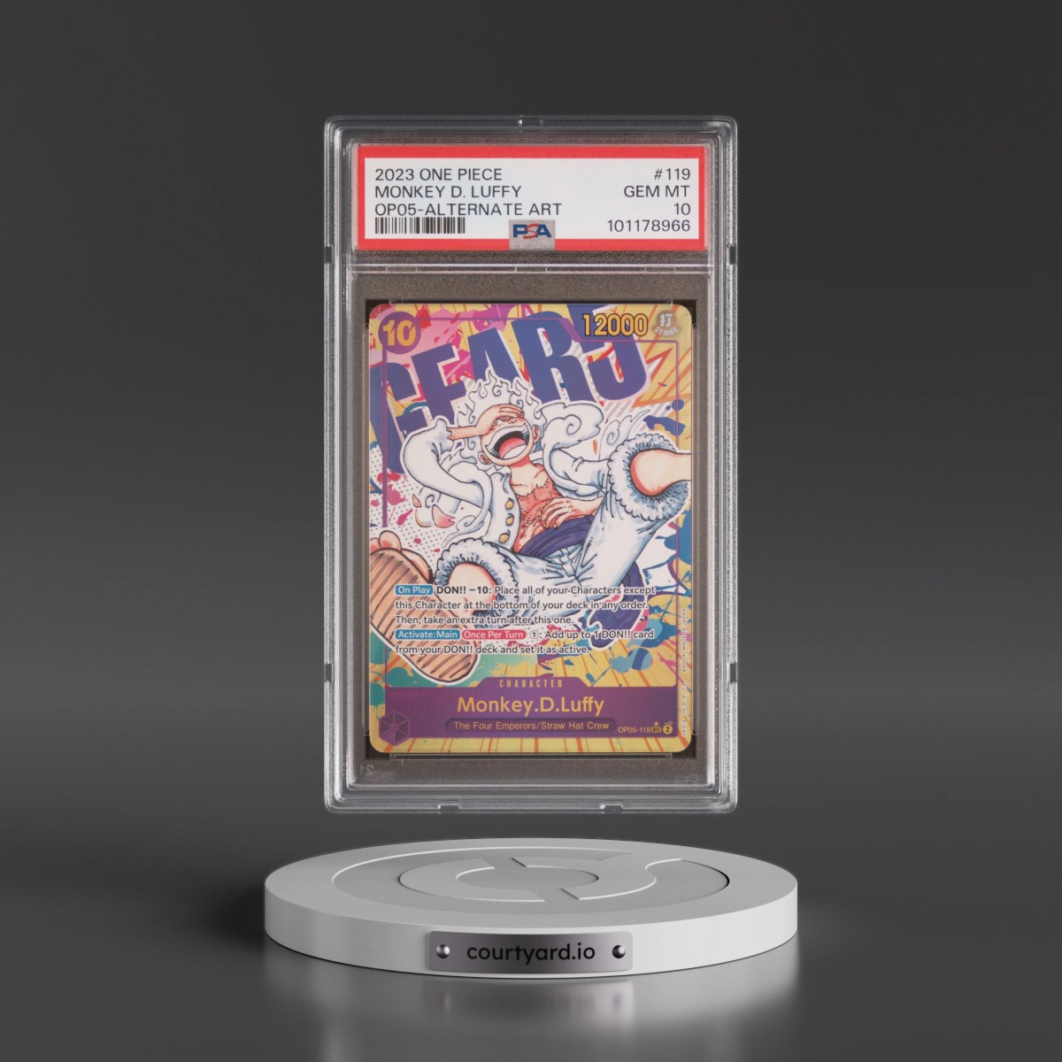 2023 One Piece Awakening of the New Era #119 Monkey D. Luffy - Alternate Art (PSA 10 GEM MINT)