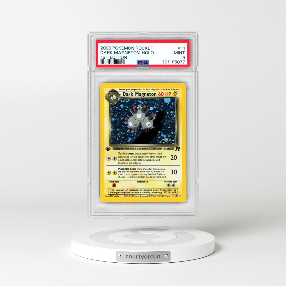 2000 Pokémon Rocket #11 Dark Magneton - 1st Edition Holo (PSA 9 MINT)