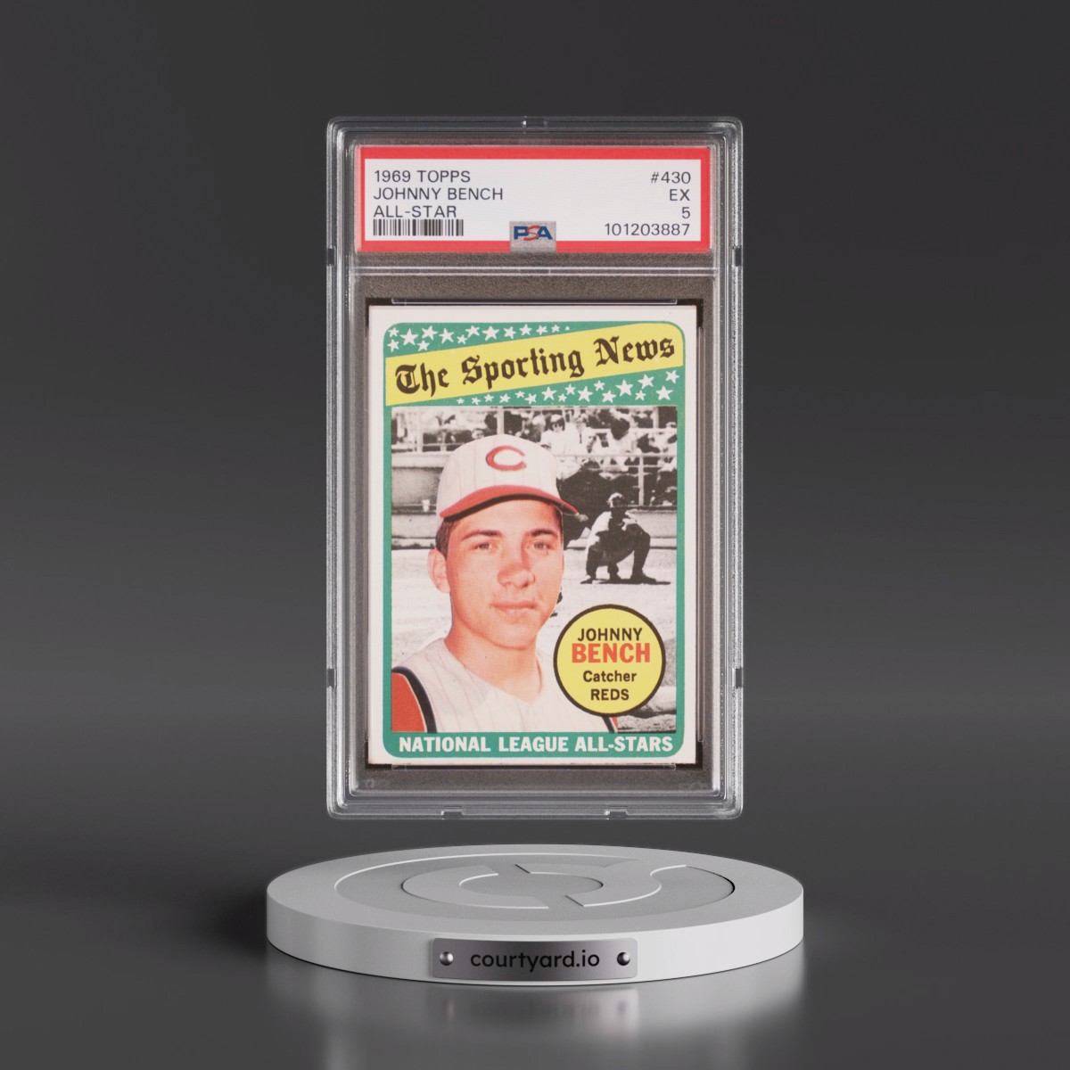 1969 Topps #430 Johnny Bench - All-Star (PSA 5 EX)