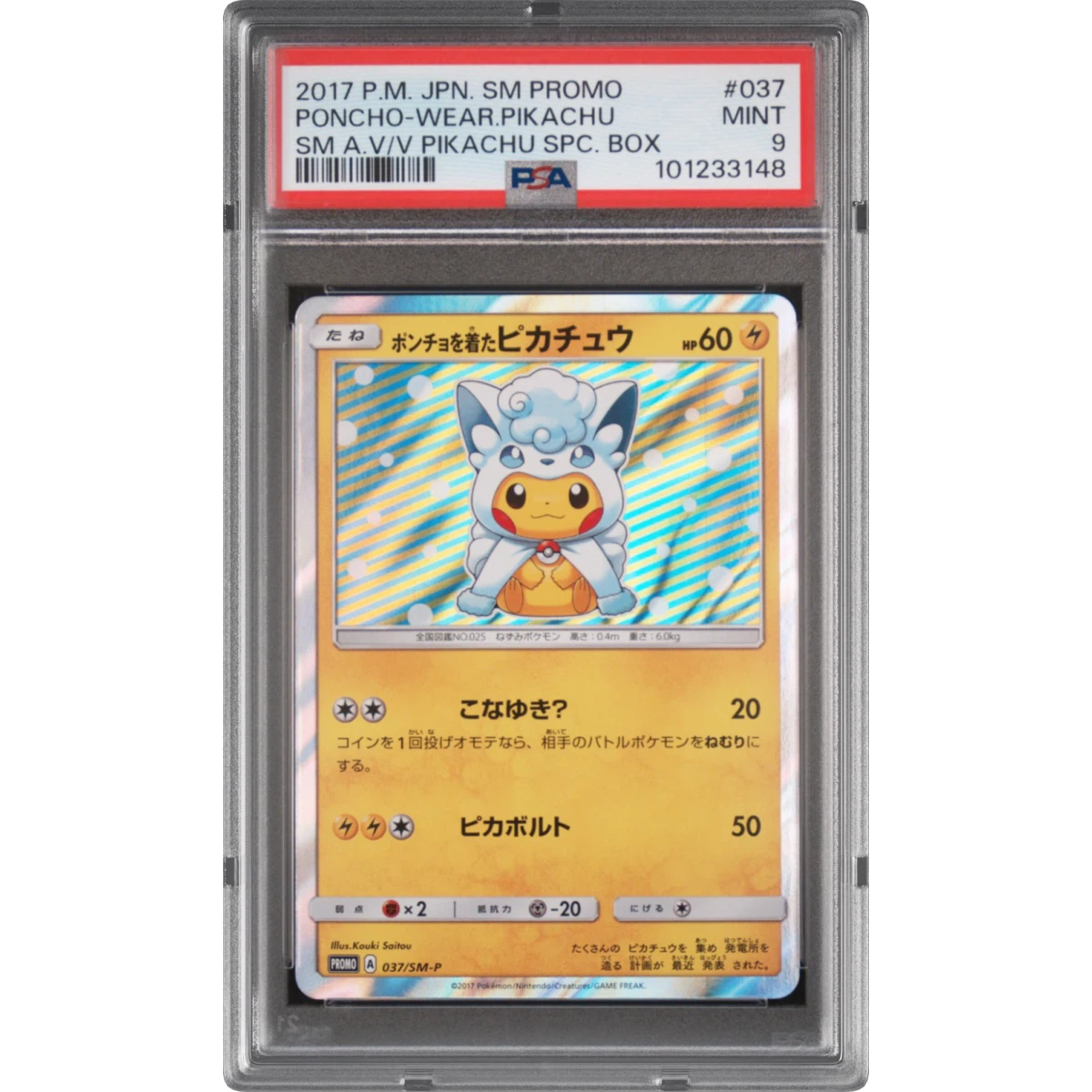 Poncho-Wearing Pikachu card artwork