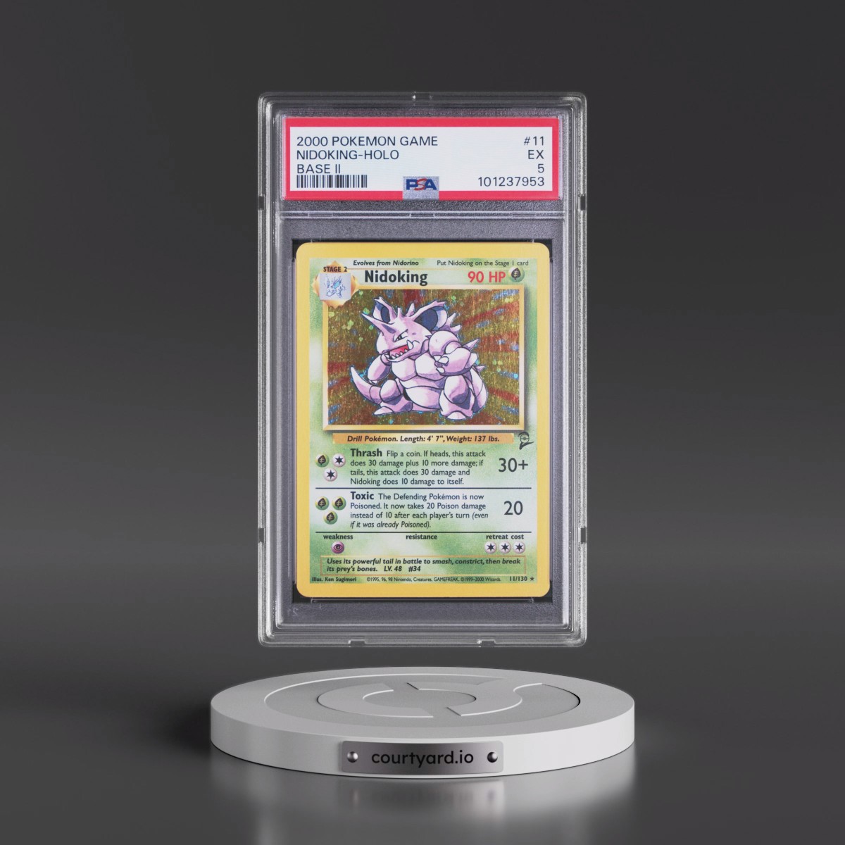 2000 Pokémon Game Base II #11 Nidoking - Holo (PSA 5 EX)