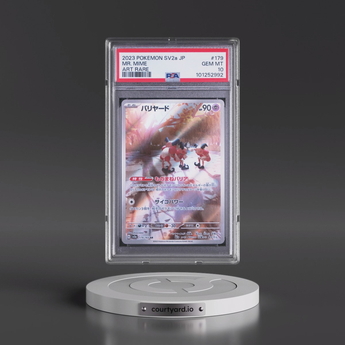 2023 Pokémon Sv2a-Pokémon Card 151 #179 Mr. Mime - Art Rare (PSA 10 GEM MINT)