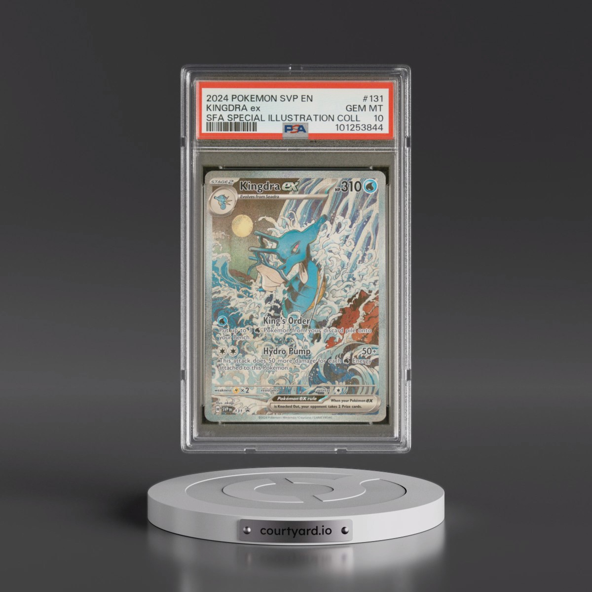 2024 Pokémon Svp EN-SV Black Star Promo #131 Kingdra EX - Holo Shrouded Fable Special Illustration Collection (PSA 10 GEM MINT)