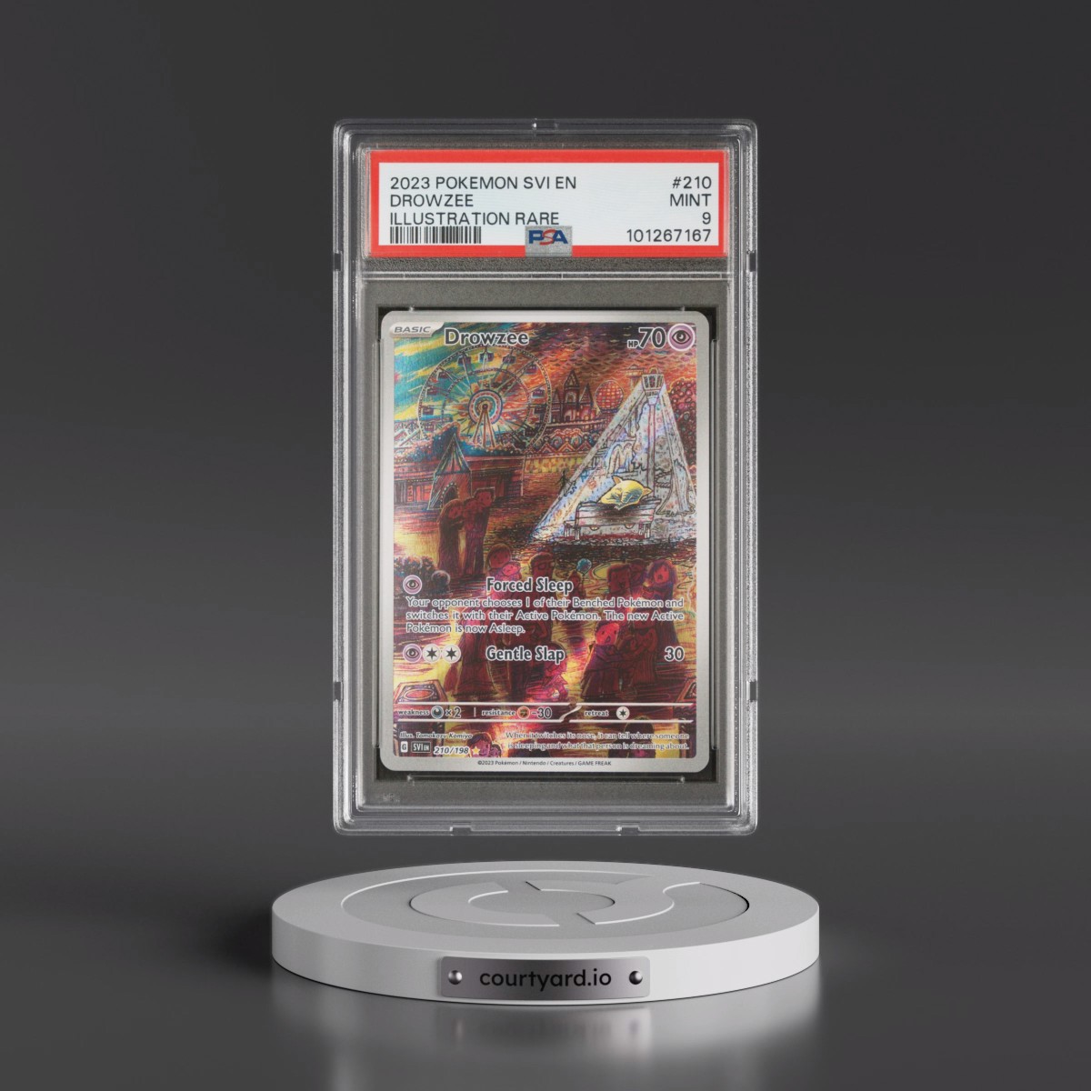 2023 Pokémon Svi EN-Scarlet & Violet #210 Drowzee - Illustration Rare (PSA 9 MINT)