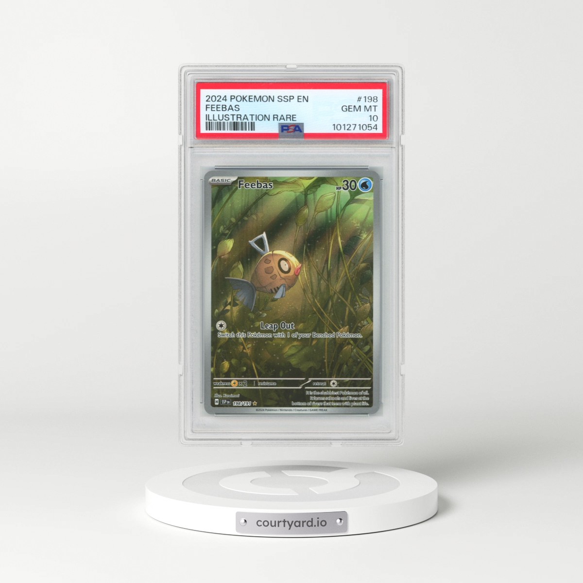 2024 Pokémon Ssp EN-Surging Sparks #198 Feebas - Illustration Rare (PSA 10 GEM MINT)