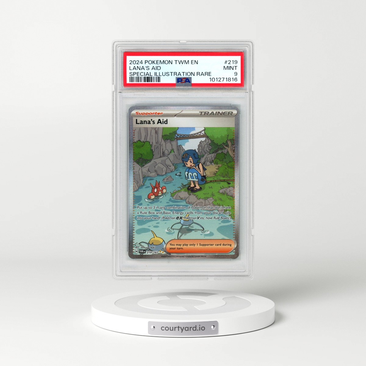 2024 Pokémon Twm EN-Twilight Masquerade #219 Lana's Aid - Special Illustration Rare (PSA 9 MINT)