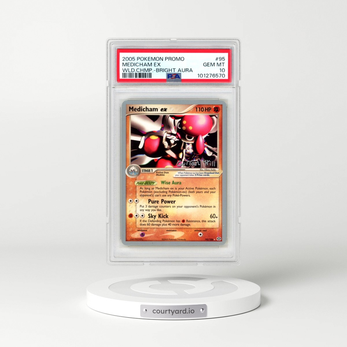 2005 Pokémon World Championships Promo #95 Medicham EX - Holo Bright Aura (PSA 10 GEM MINT)