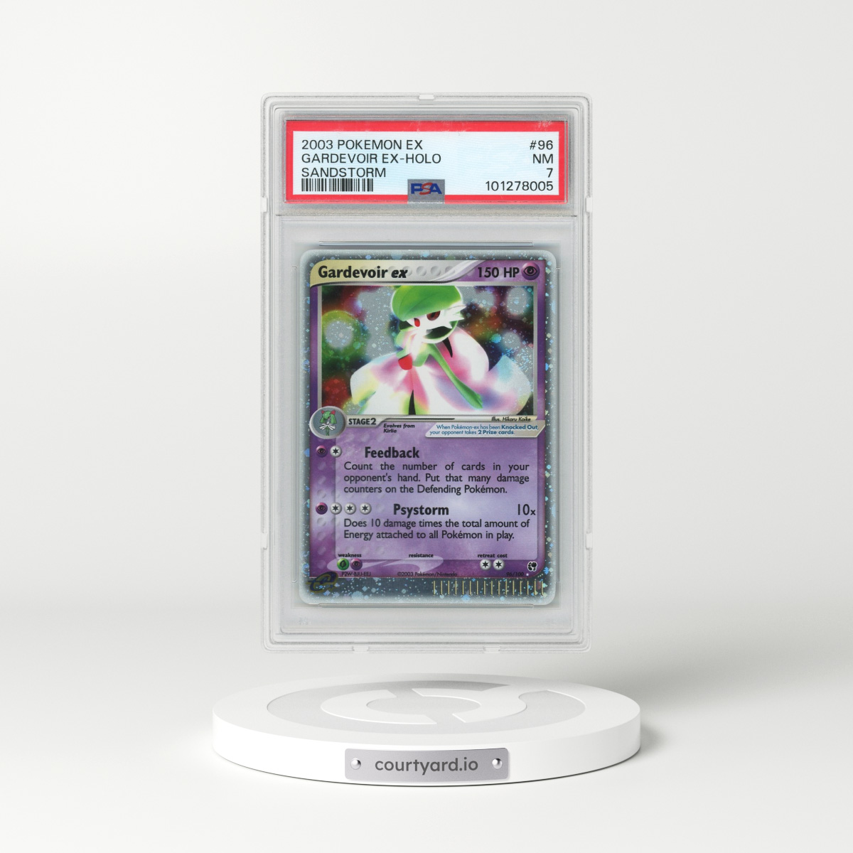 2003 Pokémon EX Sandstorm #96 Gardevoir EX - Holo Holo (PSA 7 NM)