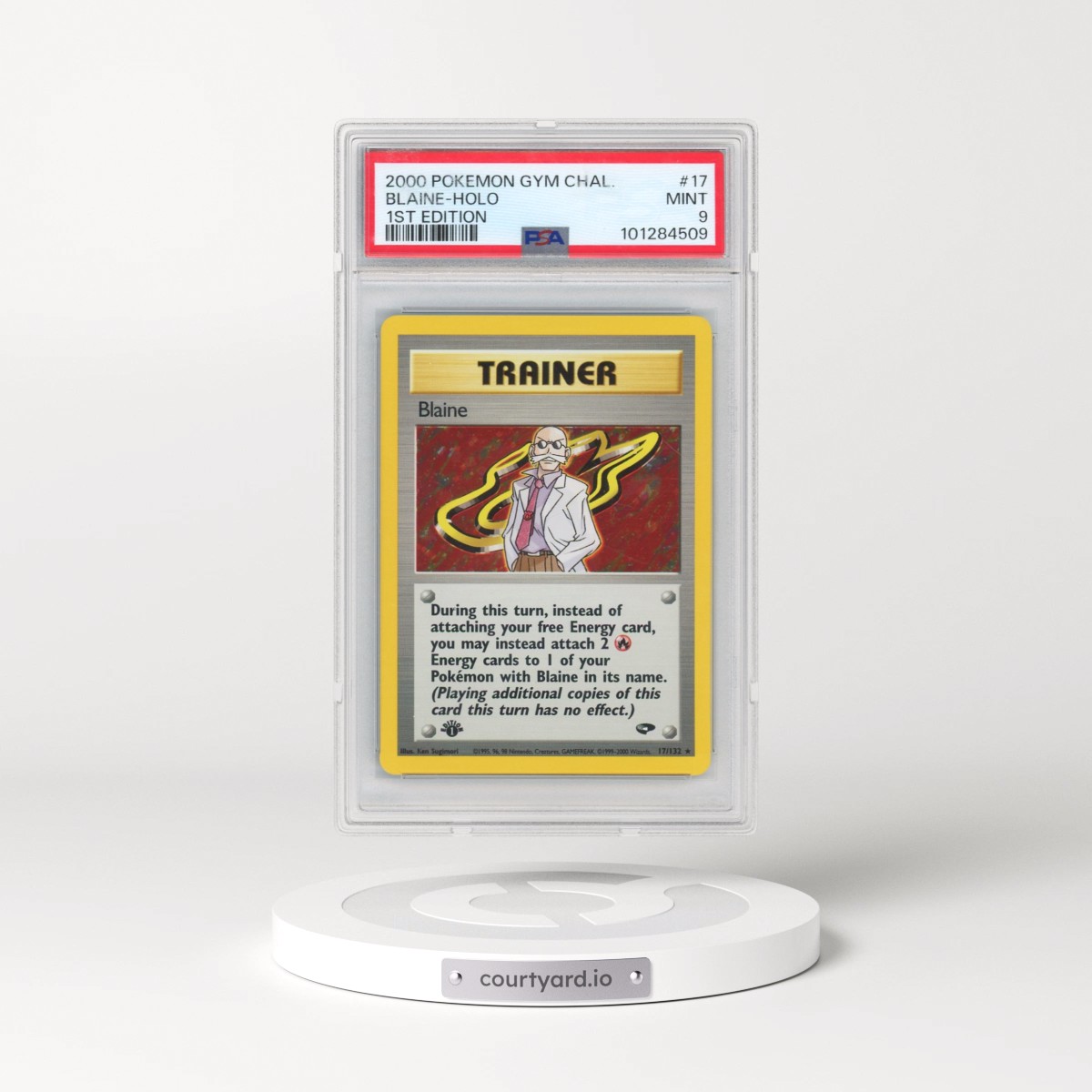 2000 Pokémon Gym Challenge #17 Blaine - 1st Edition Holo (PSA 9 MINT)