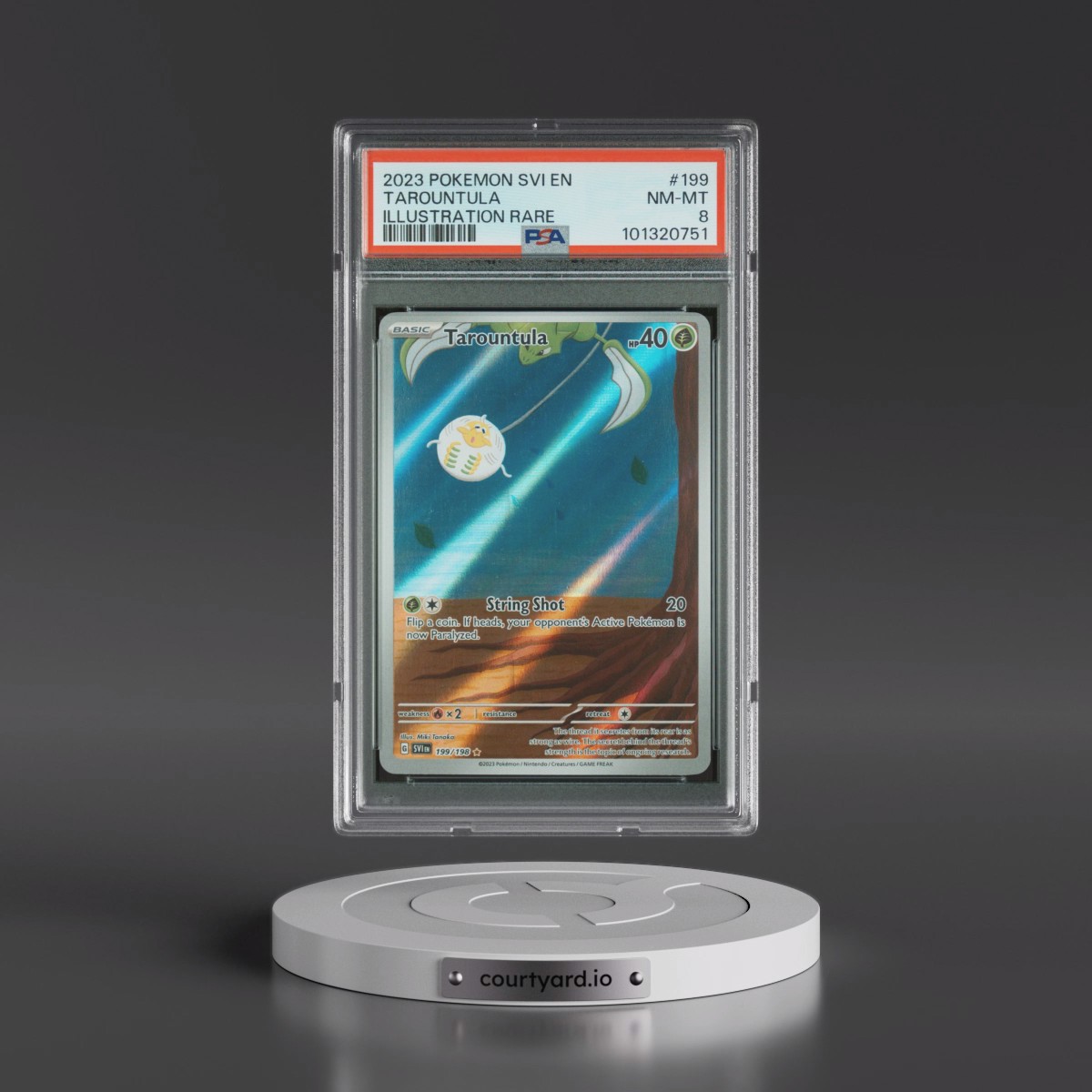 2023 Pokémon Svi EN-Scarlet & Violet #199 Tarountula - Illustration Rare (PSA 8 NM-MT)