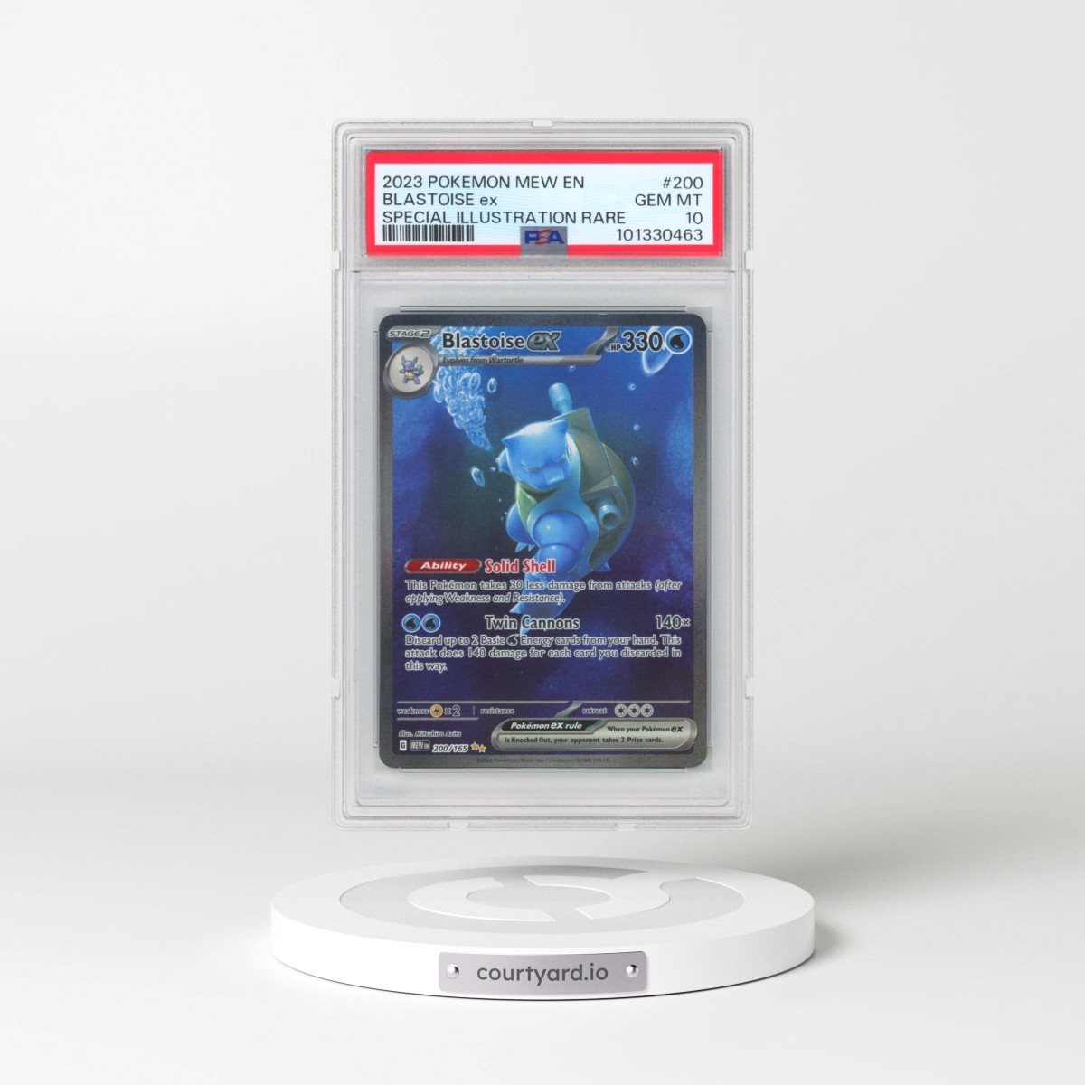 2023 Pokémon Mew EN-151 #200 Blastoise EX - Holo Special Illustration Rare (PSA 10 GEM MINT)