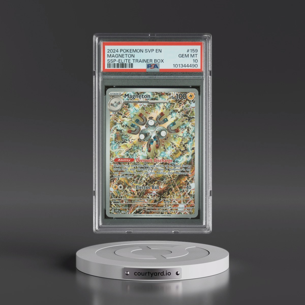 2024 Pokémon Svp EN-SV Black Star Promo #159 Magneton - Surging Sparks Elite Trainer Box (PSA 10 GEM MINT)