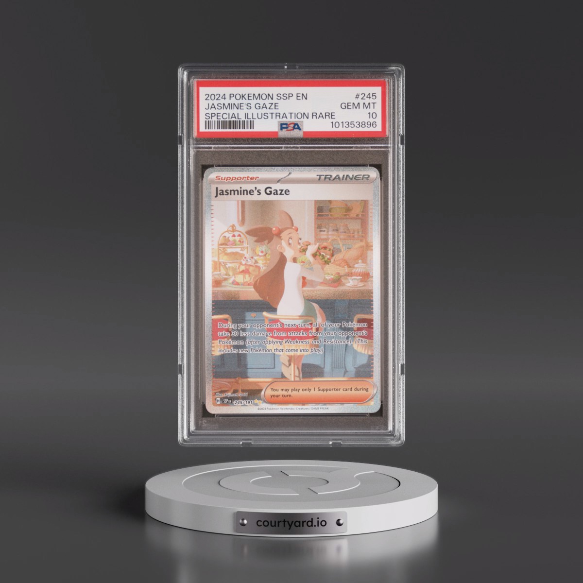 2024 Pokémon Ssp EN-Surging Sparks #245 Jasmine's Gaze - Special Illustration Rare (PSA 10 GEM MINT)