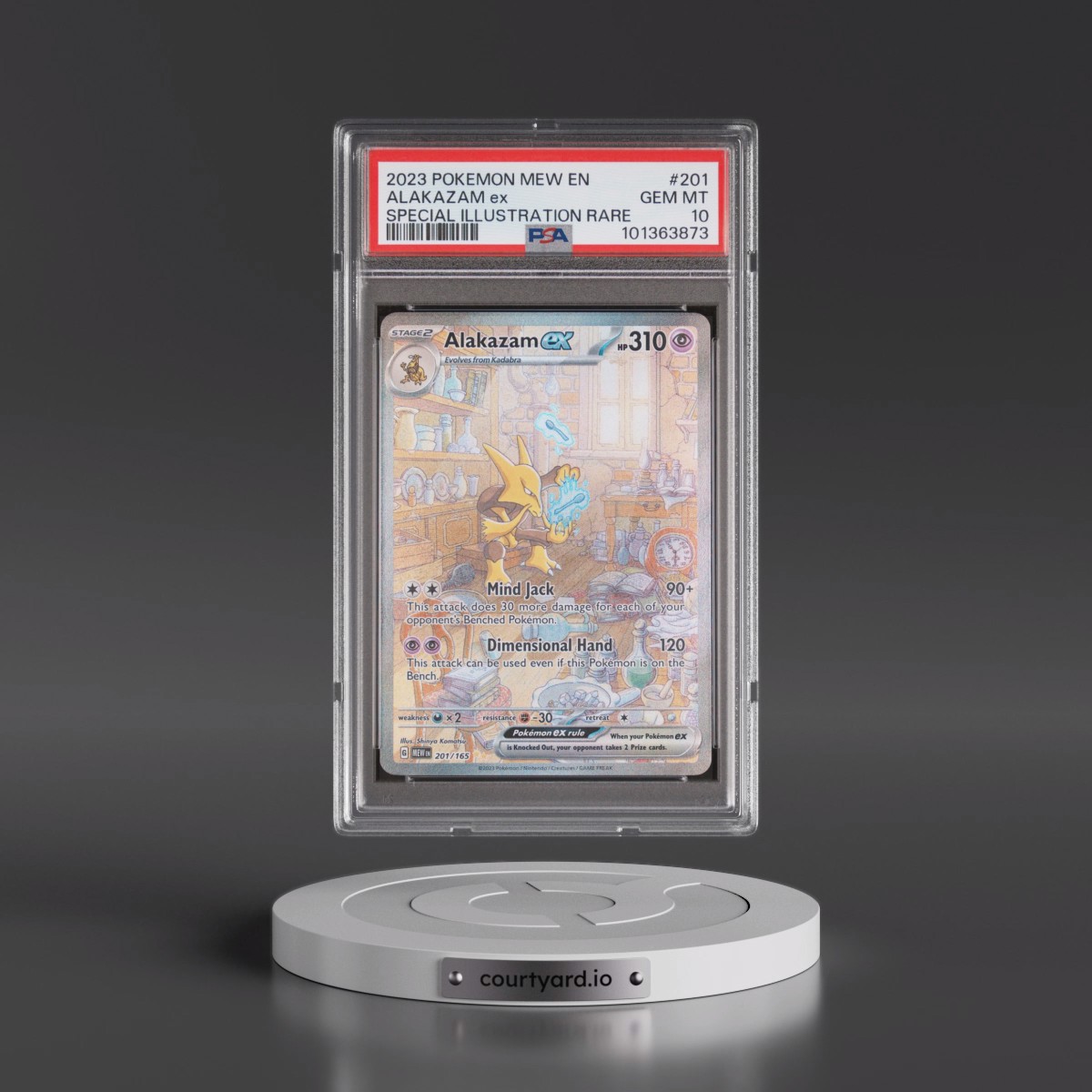 2023 Pokémon Mew EN-151 #201 Alakazam EX - Holo Special Illustration Rare (PSA 10 GEM MINT)
