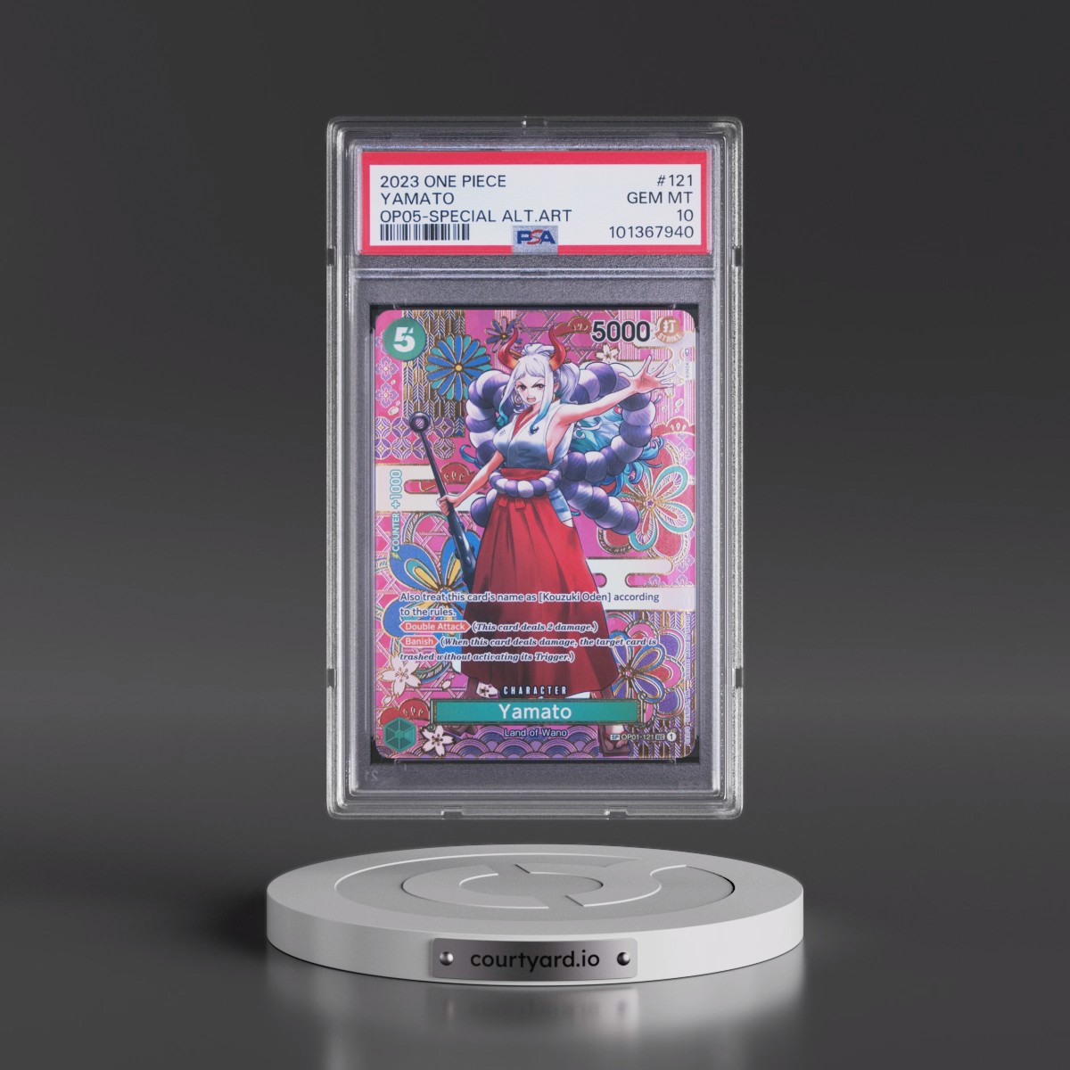 2023 One Piece Awakening of the New Era #121 Yamato - Special Alternate Art (PSA 10 GEM MINT)