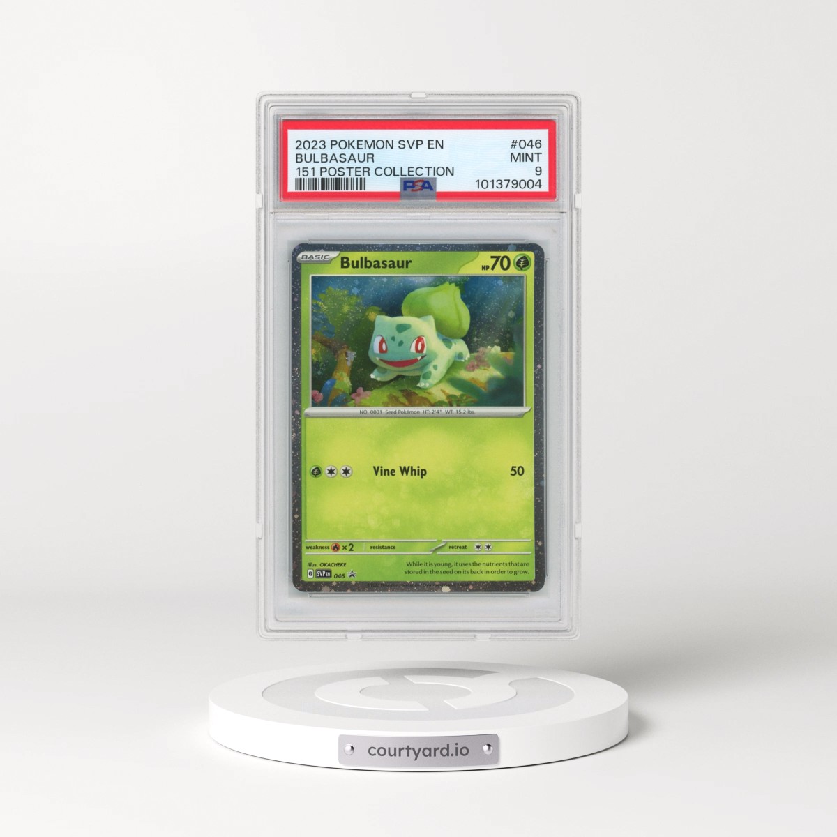 2023 Pokémon Svp EN-SV Black Star Promo #046 Bulbasaur - 151 Poster Collection (PSA 9 MINT)