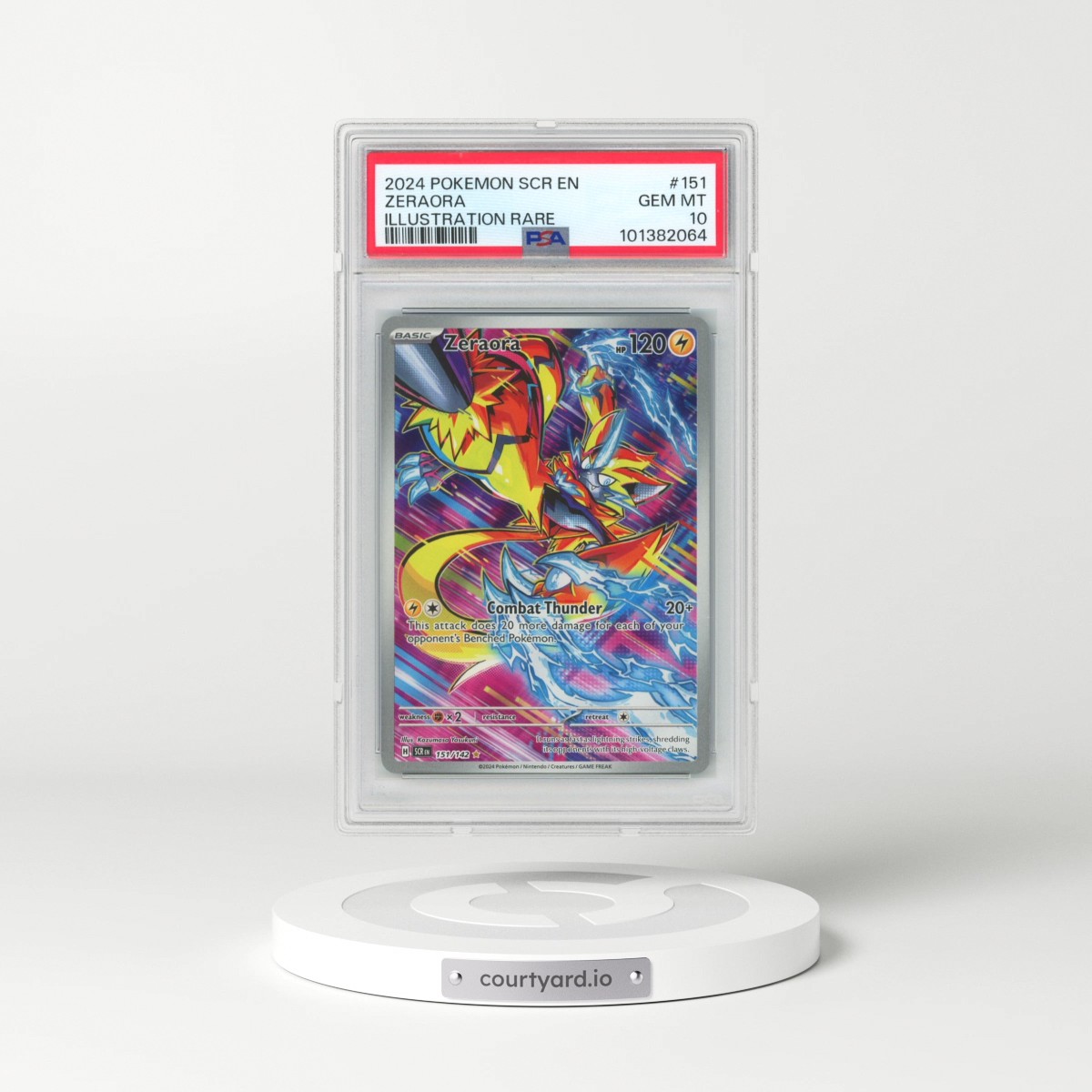2024 Pokémon Scr EN-Stellar Crown #151 Zeraora - Illustration Rare (PSA 10 GEM MINT)
