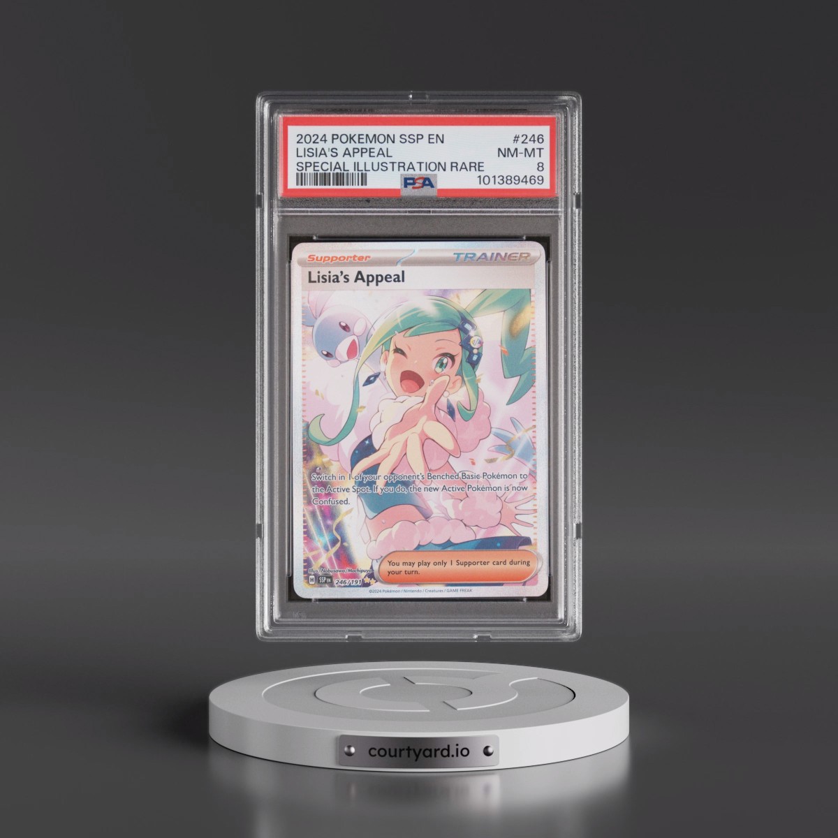 2024 Pokémon Ssp EN-Surging Sparks #246 Lisia's Appeal - Special Illustration Rare (PSA 8 NM-MT)