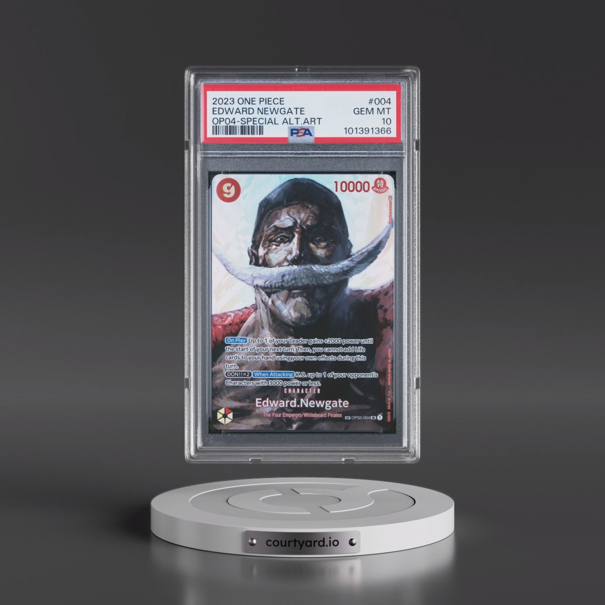 2023 One Piece Kingdoms of Intrigue #004 Edward Newgate - Special Alternate Art (PSA 10 GEM MINT)