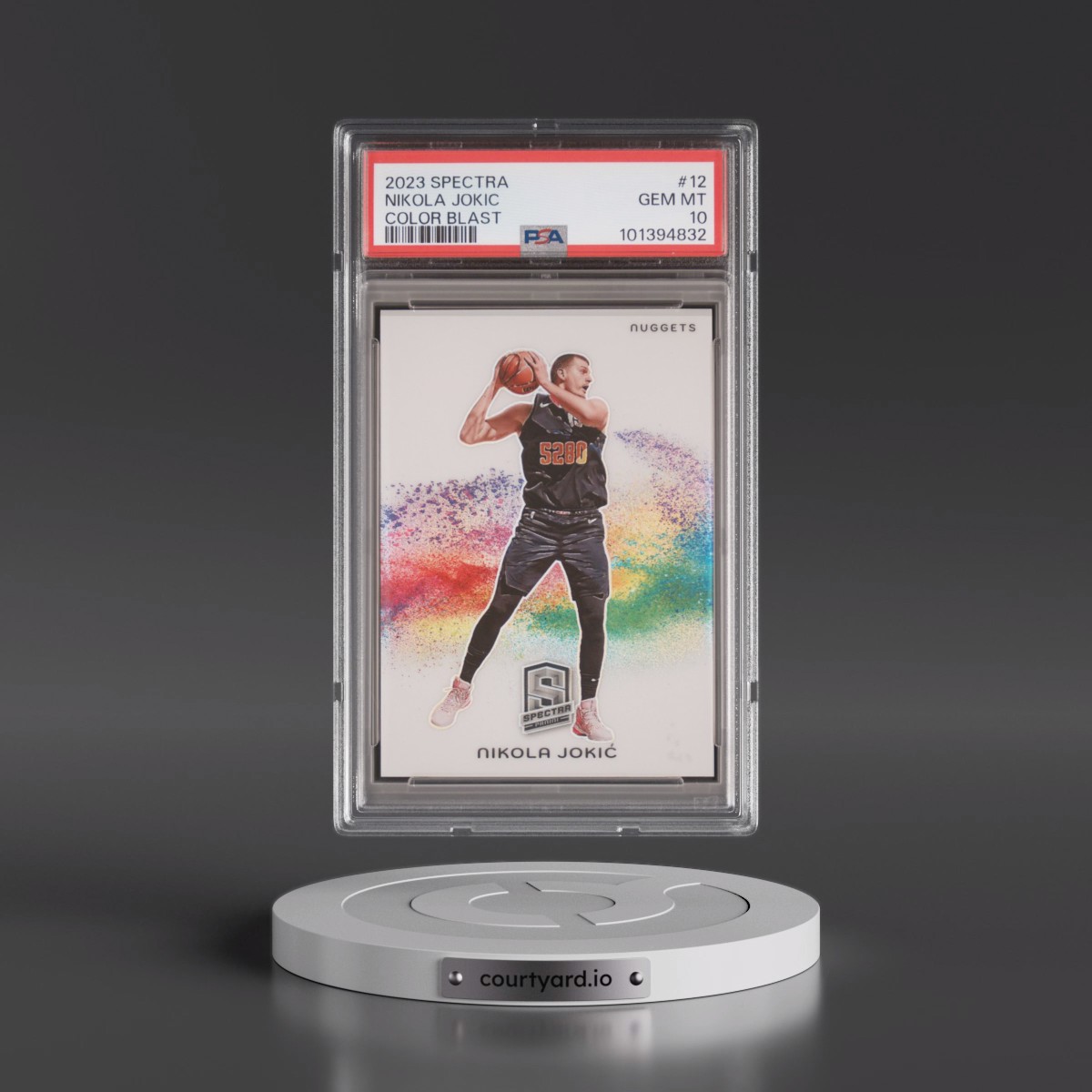 2023 Panini Spectra Color Blast #12 Nikola Jokic (PSA 10 GEM MINT)