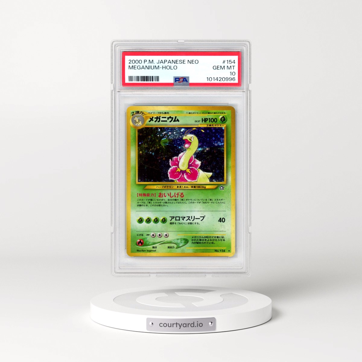 2000 Pokémon Neo #154 Meganium - Holo (PSA 10 GEM MINT)