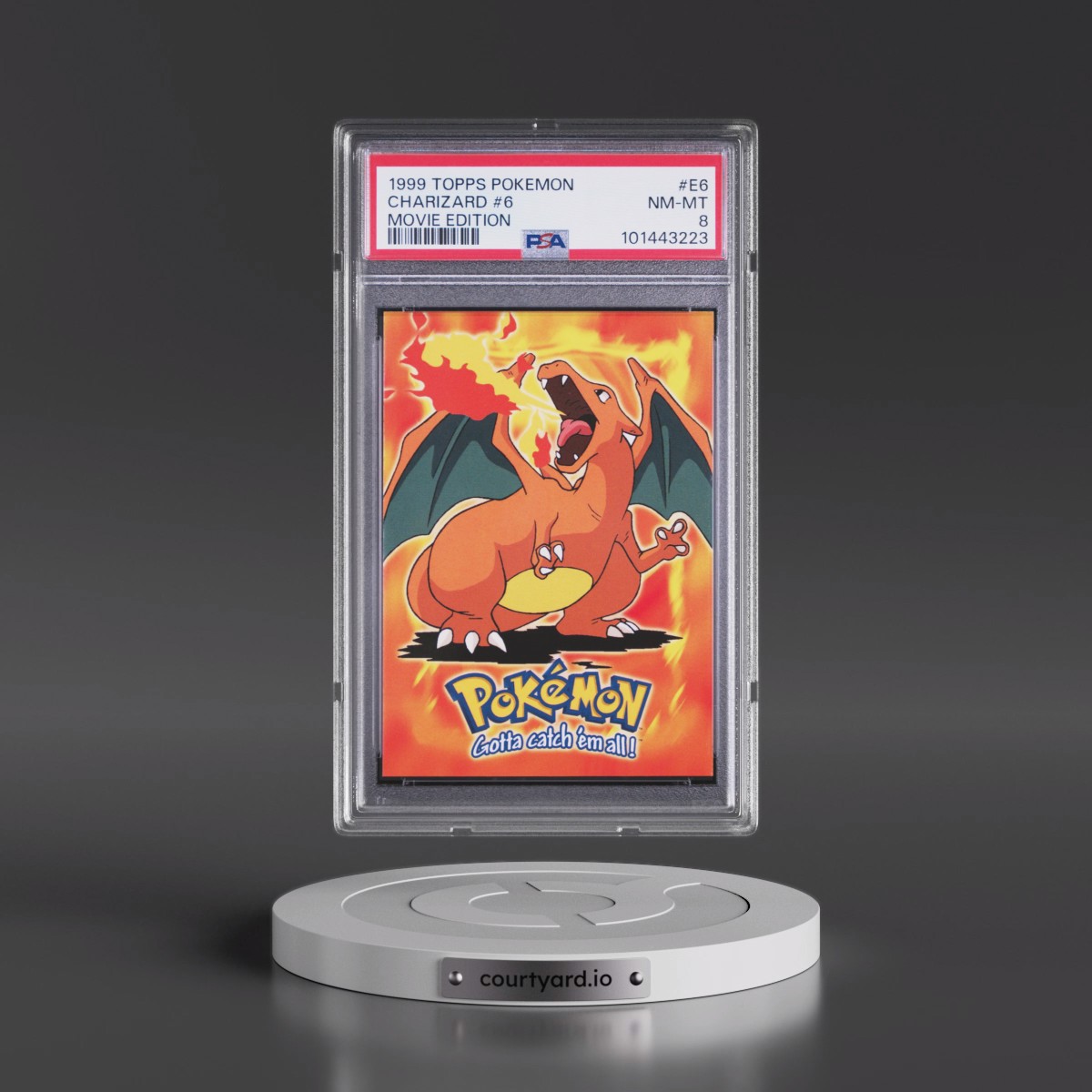 1999 Topps Pokémon the Movie Edt #E6 Charizard #6 (PSA 8 NM-MT)