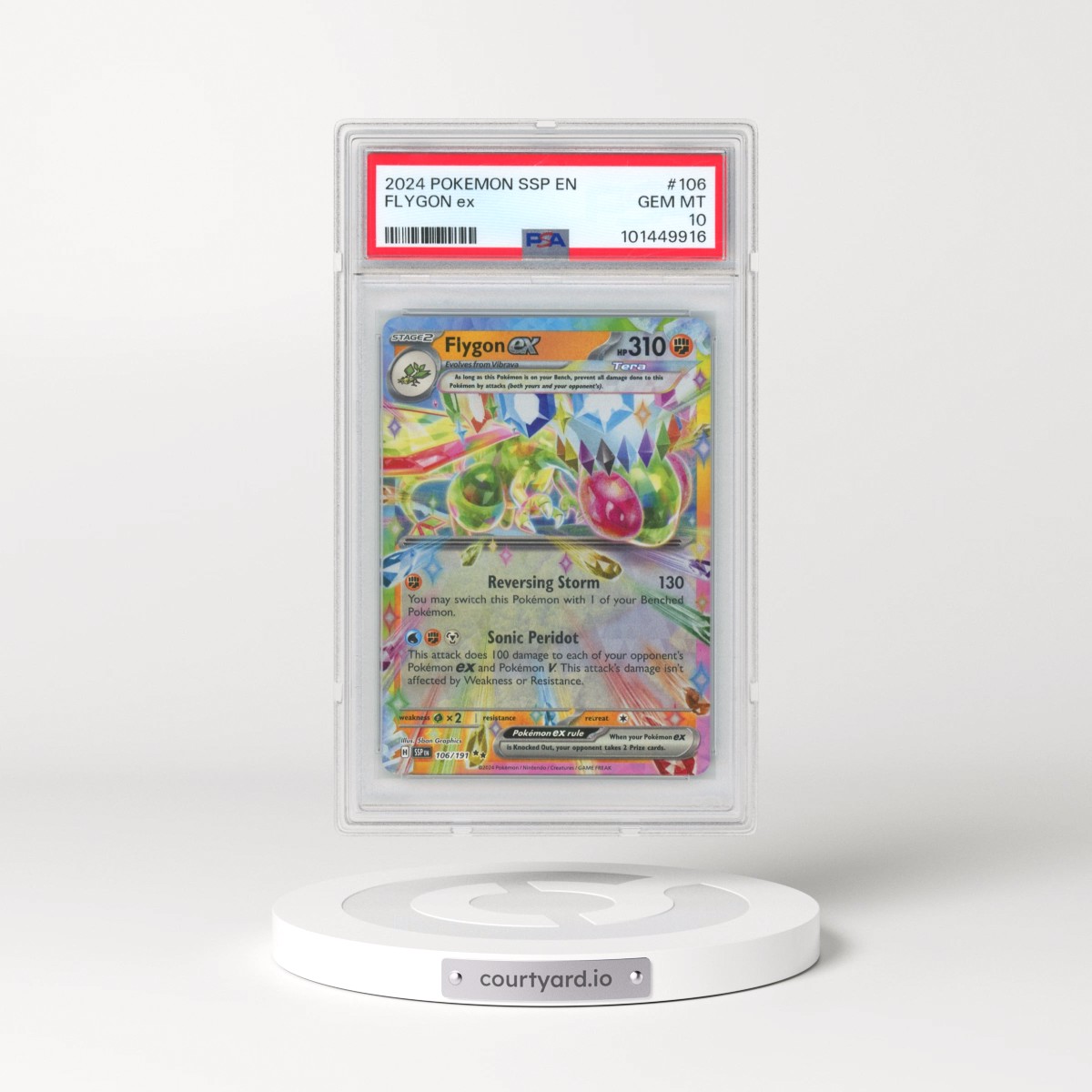 2024 Pokémon Ssp EN-Surging Sparks #106 Flygon EX - Holo (PSA 10 GEM MINT)