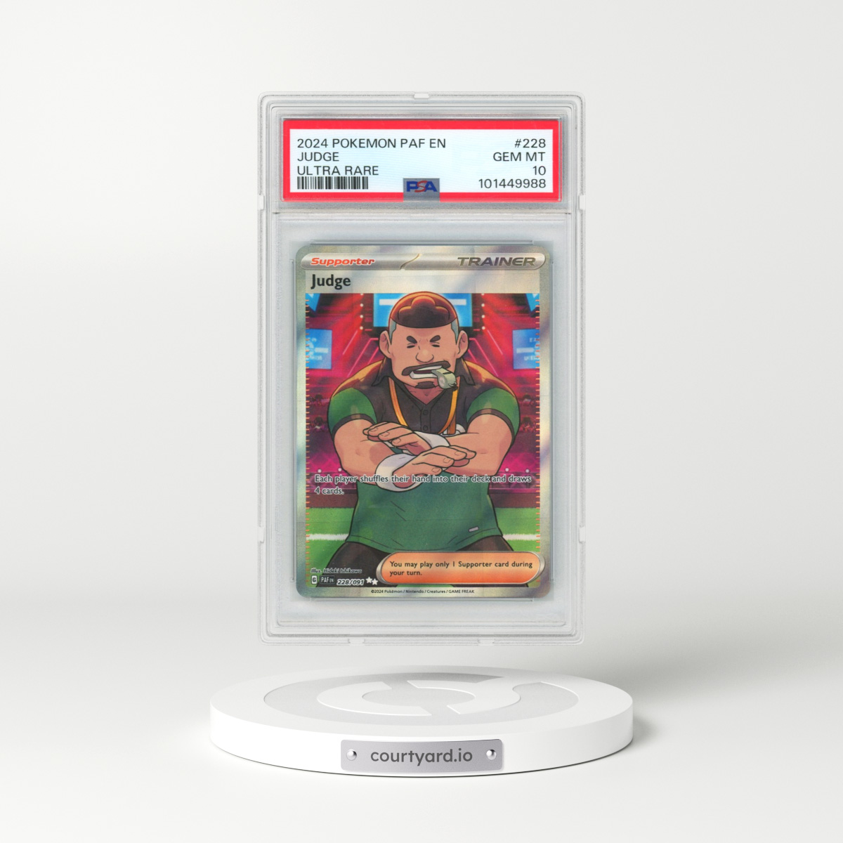 2024 Pokémon Paf EN-Paldean Fates #228 Judge - Ultra Rare (PSA 10 GEM MINT)
