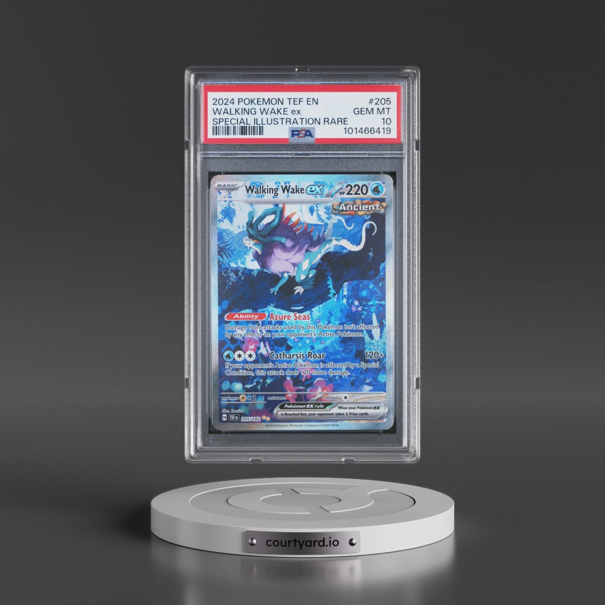 2024 Pokémon Tef EN-Temporal Forces #205 Walking Wake EX - Holo Special Illustration Rare (PSA 10 GEM MINT)