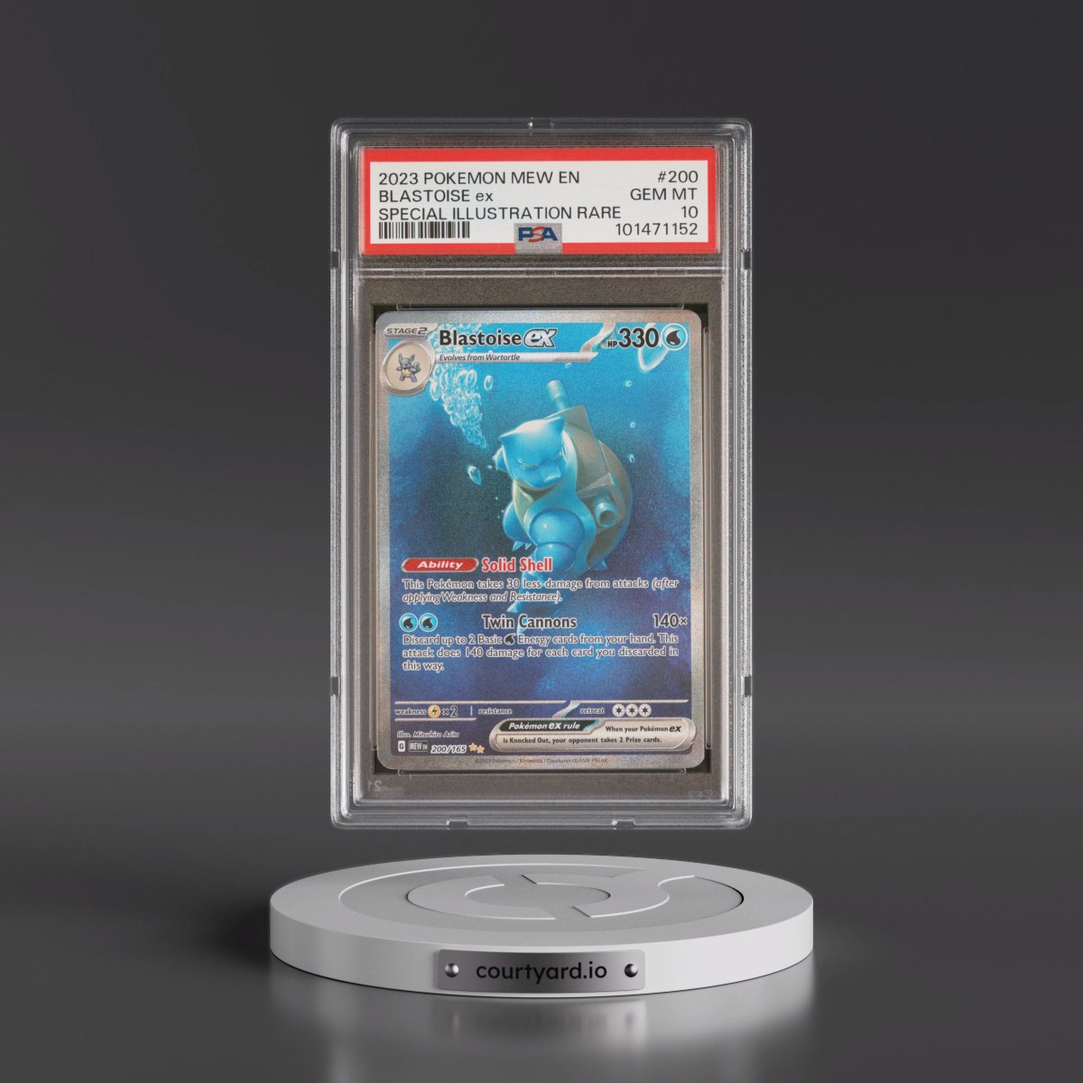 2023 Pokémon Mew EN-151 #200 Blastoise EX - Holo Special Illustration Rare (PSA 10 GEM MINT)