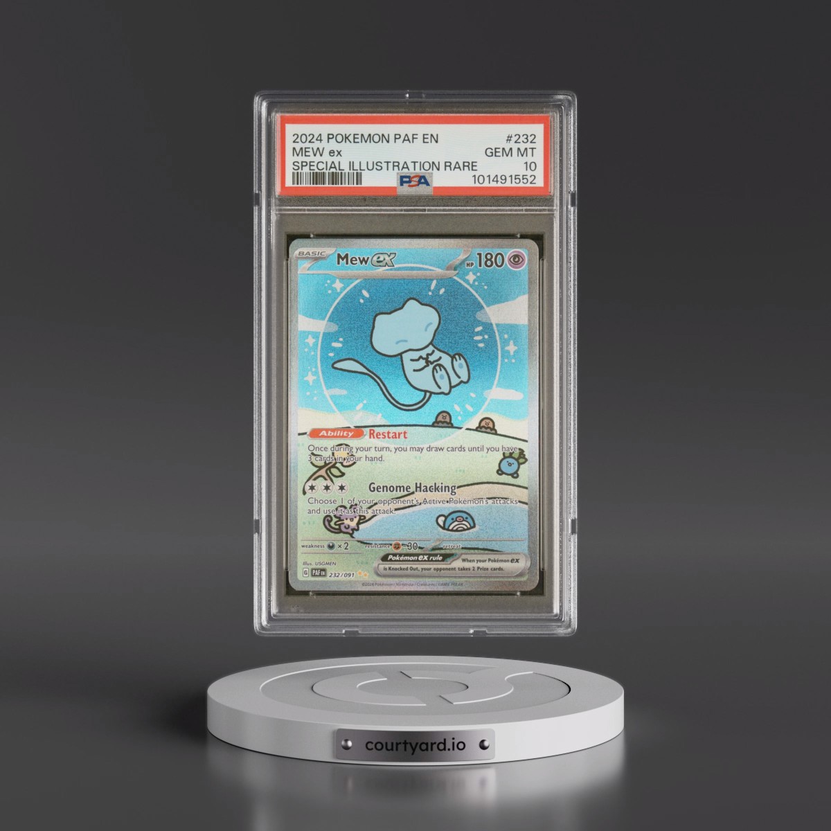 2024 Pokémon Paf EN-Paldean Fates #232 Mew EX - Holo Special Illustration Rare (PSA 10 GEM MINT)