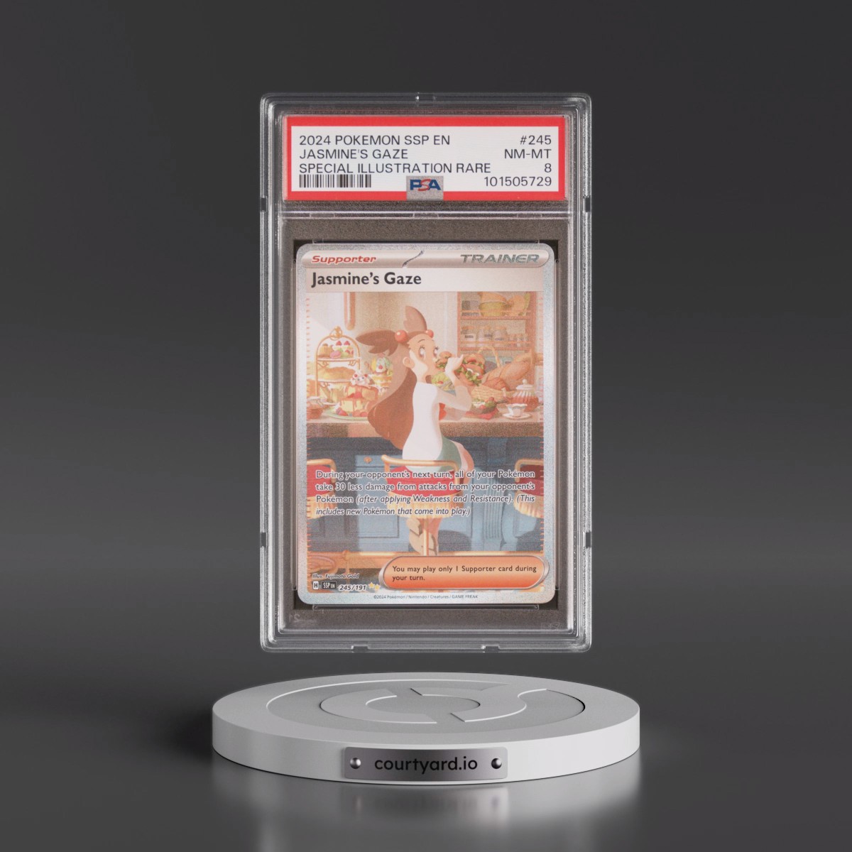 2024 Pokémon Ssp EN-Surging Sparks #245 Jasmine's Gaze - Special Illustration Rare (PSA 8 NM-MT)