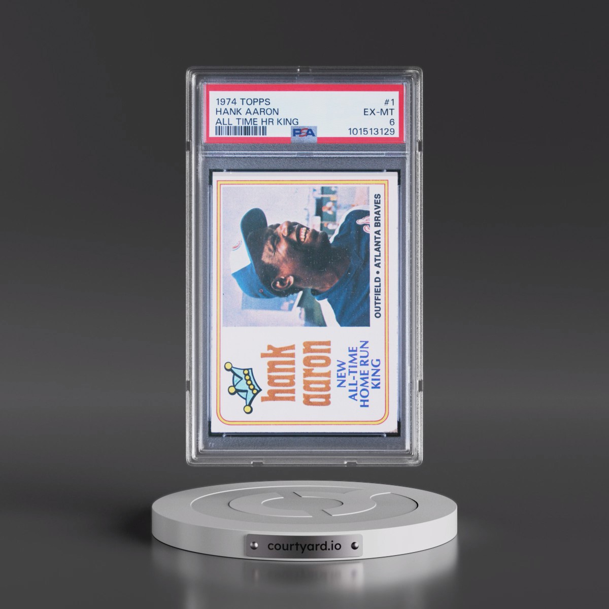 1974 Topps #1 Hank Aaron - All Time HR King (PSA 6 EX-MT)