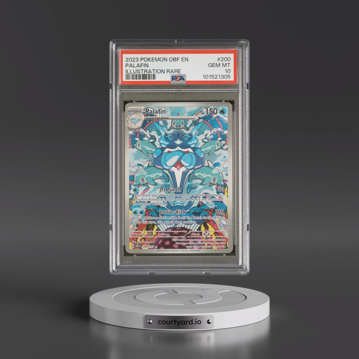 2023 Pokémon Obf EN-Obsidian Flames #200 Palafin - Illustration Rare (PSA 10 GEM MINT)
